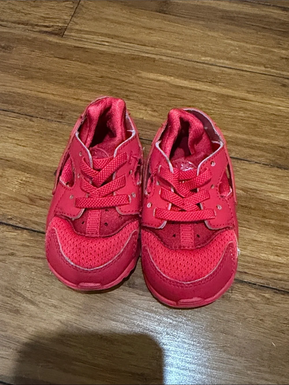 NIKE Toddler Huarache Run TD Sneakers Triple University Red 704950-600 Shoes 4C